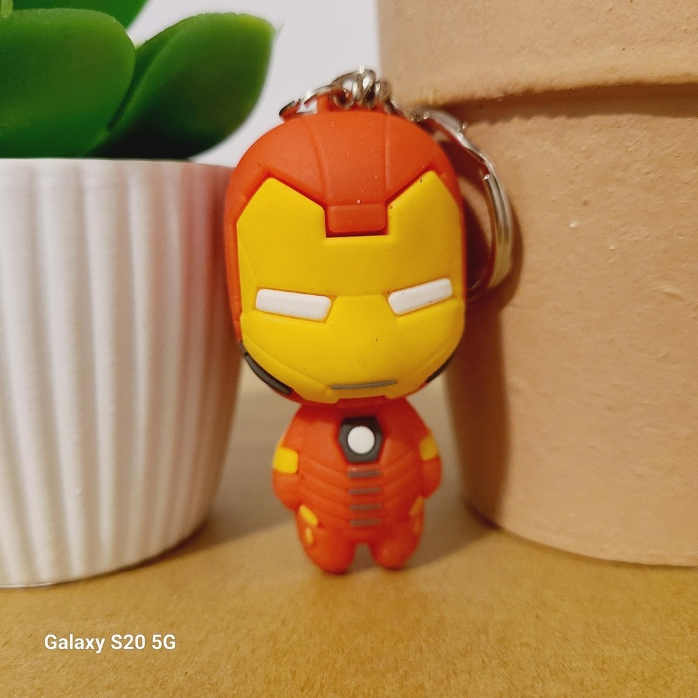 Cute Iron Man Keychain Marvel Superhero Action‎ Figure Keychain Collectible